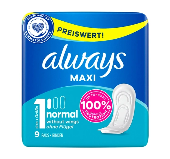 Always Maxi Hygienebinden 1 Normal 9 Stück