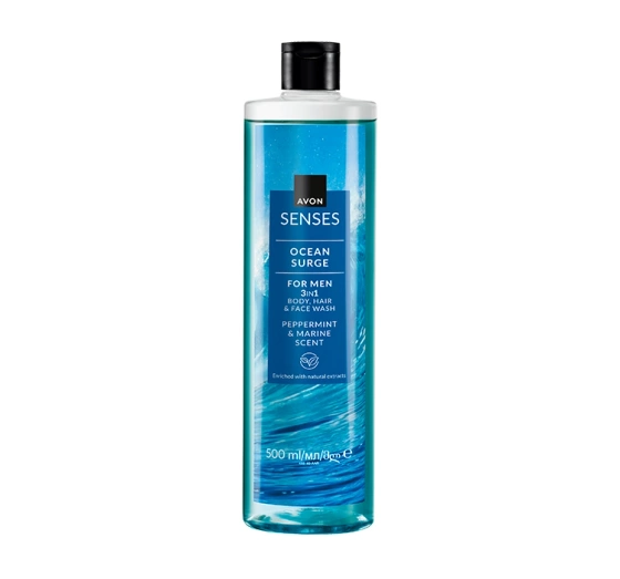 AVON SENSES OCEAN SURGE DUSCHGEL FÜR MÄNNER 2IN1 500ML