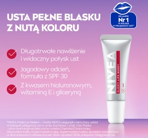 NIVEA Glow Lips Lippenbalsam SPF30 Berry 10 ml