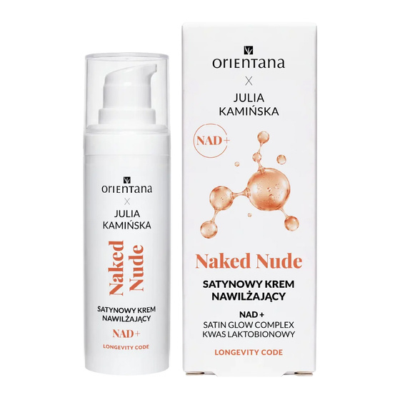 Kliknij na zdjęcie, aby je powiększyć Orientana x Julia Kamińska Longevity Code Naked Nude NAD+ Satin-Creme für Haut, die Feuchtigkeit und Geschmeidigkeit benötigt, 30 ml