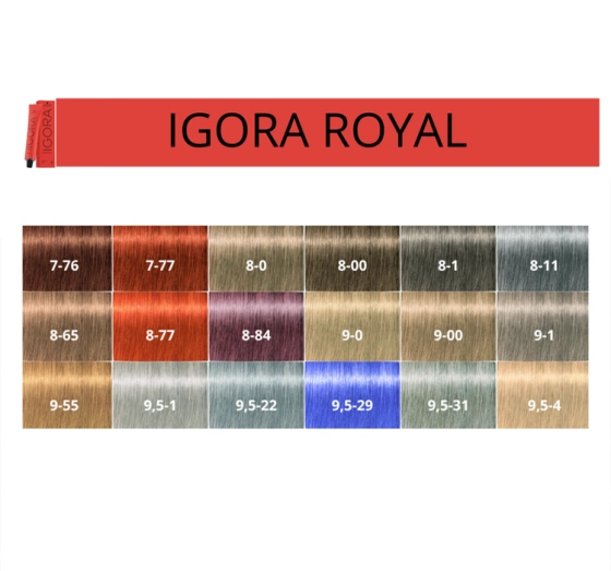 Kliknij na zdjęcie, aby je powiększyć SCHWARZKOPF IGORA ROYAL HAARFARBE 9,5-4 60ML