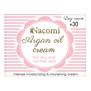 Nacomi Argan Oil Cream – feuchtigkeitsspendende Tagescreme für das Gesicht +30, 50 ml