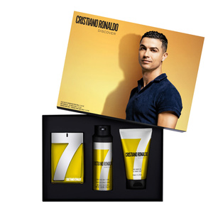 Cristiano Ronaldo CR7 Discover Eau de Toilette Spray 100 ml + Deodorant-Spray 150 ml + Duschgel 150 ml