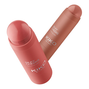 KIKO Milano Silky Cheeks Blush Set – Gesichts-Make-up-Set mit cremigem Rouge-Stift, 2 × 5 g
