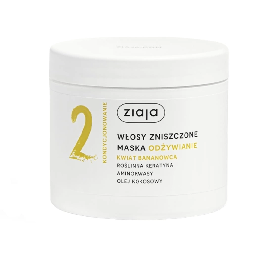 Kliknij na zdjęcie, aby je powiększyć Ziaja Ernährung Bananenblüte Haarmaske für strapazierte Haare 350ml