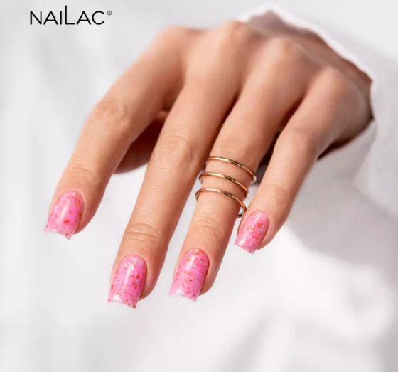 Kliknij na zdjęcie, aby je powiększyć NAILAC GLAMMY BASE KAUTSCHUKBASIS PINK 7ML