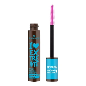 Essence I Love Extreme wasserfeste Wimperntusche 01 Cozy Brown 12 ml
