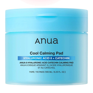 Anua Hyaluronic Acid 8 + Catechin Cool Calming Pad – beruhigende Gesichtspads mit Hyaluronsäure, 110 Stück