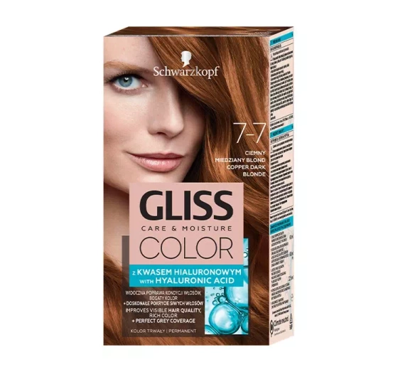 Kliknij na zdjęcie, aby je powiększyć GLISS CARE & MOISTURE COLOR HAARFARBE MIT HYALURONSÄURE 7-7