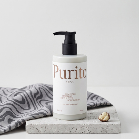 Purito Luminous Moisture Shea Butter Body Lotion – feuchtigkeitsspendende Körperlotion Cotton Dreamlight 300 ml