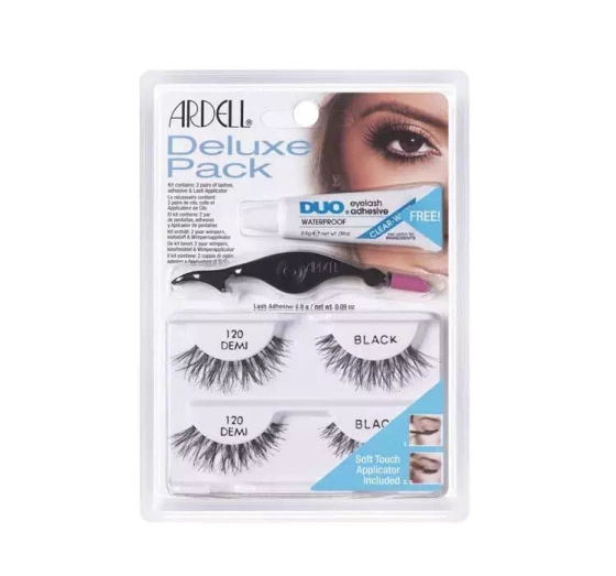 ARDELL KÜNSTLICHE WIMPERN 2 PAARE 120 DEMI KLEBSTOFF APPLIKATOR SET 