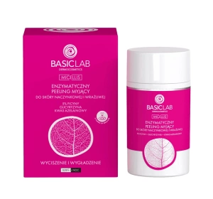 BasicLab Micellis – enzymatisches Peeling-Reinigungsmittel bei Couperose-Haut und empfindlicher Haut, 35 g