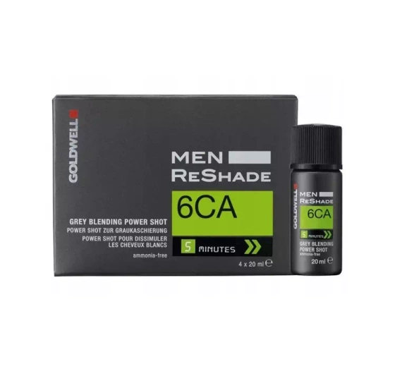 Kliknij na zdjęcie, aby je powiększyć GOLDWELL MEN RESHADE HAARENTGRAUUNGSMITTEL FÜR MÄNNER 6CA COOL ASH DARK BLONDE 4X20ML