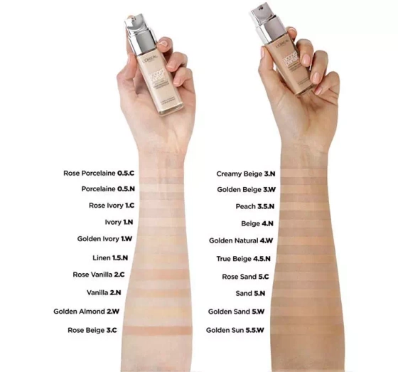 LOREAL TRUE MATCH SUPER-BLENDABLE FOUNDATION N0.5 PORCELAIN 30ML