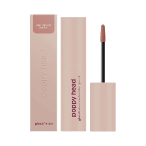 Poppy Head Glossfixion – flüssiger Lippenstift mit Vinyl-Finish, der auf der Haut trocknet, 01 Nudit, 2,5 g