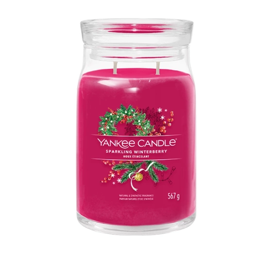 Kliknij na zdjęcie, aby je powiększyć Yankee Candle Signature Große Duftkerze Sparkling Winterberry 567g