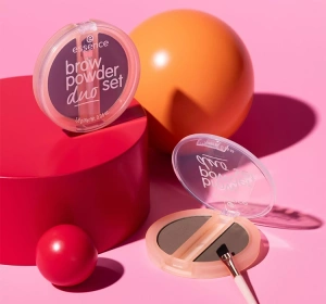 Essence Brow Powder Duo Set Puder-Set zur Augenbrauenstyling 03 Dark 1,8 g