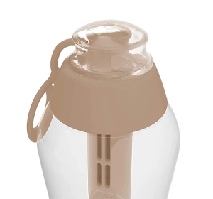 Dafi Soft Wasserflasche mit Aktivkohlefilter 0,5 l Beige
