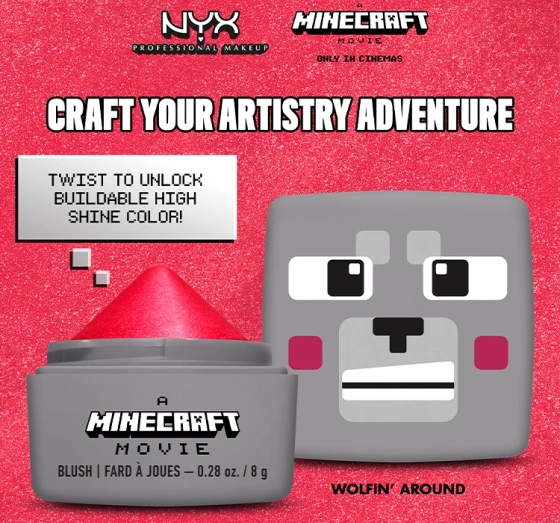 Kliknij na zdjęcie, aby je powiększyć NYX Professional Makeup × A Minecraft Movie Cremiges Rouge 06 Wolfin' Around 8 g