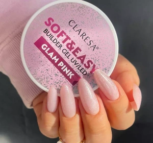 CLARESA SOFT & EASY AUFBAUGEL UV/LED GLAM PINK 12G