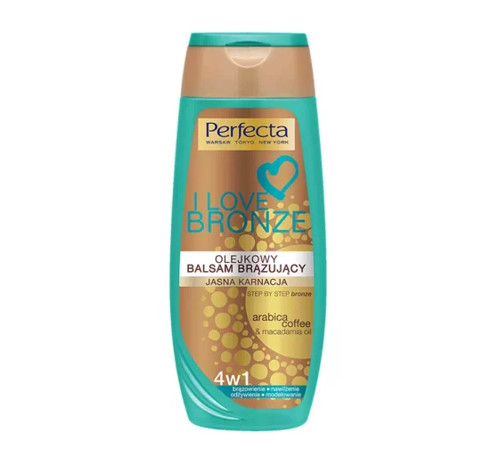 Kliknij na zdjęcie, aby je powiększyć Perfecta I Love Bronze Bräunungsöl-Balsam 4in1 Helle Haut 250 ml