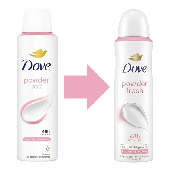 Dove Powder Soft Antitranspirant-Spray für Frauen, 150 ml