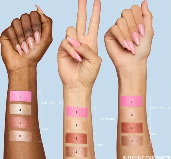 Kliknij na zdjęcie, aby je powiększyć NYX Professional Makeup Buttermelt Face Palette Mulled And Merry Konturierpalette für das Gesicht Light/Medium 2 x 5 g