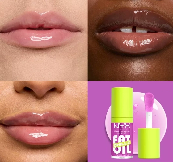 NYX Professional Makeup Fat Oil Chillz Lipgloss 16 Strawberry Slush 4,8 ml