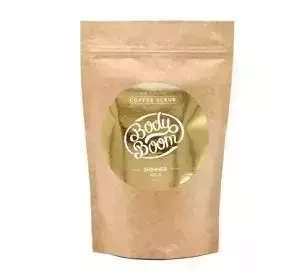 BODY BOOM COFFEE SCRUB KAFFEE PEELING FÜR KÖRPER SHIMMER GOLD 100G