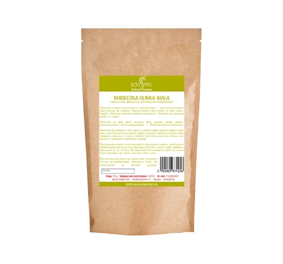 Kliknij na zdjęcie, aby je powiększyć BIOCOSMETICS KAOLIN WEISSER LEHM REINIGENDE MASKE 100G