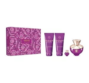 Versace Dylan Purple Femme Eau de Parfum Spray 100ml + 5ml + Balsam 100ml + Gel 100ml