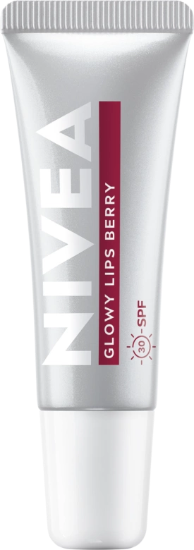 Kliknij na zdjęcie, aby je powiększyć NIVEA Glow Lips Lippenbalsam SPF30 Berry 10 ml