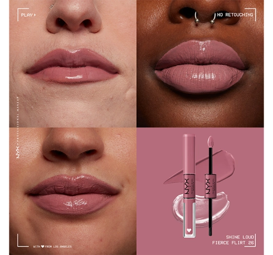 Kliknij na zdjęcie, aby je powiększyć NYX Professional Makeup Shine Loud Flüssiger Lippenstift 26 Fierce Flirt 6,8 ml
