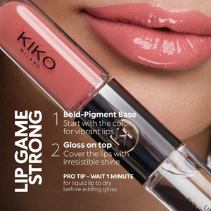 KIKO Milano Unlimited Double Touch Zweiteiliger Flüssiglippenstift 114 Orange Red 2x3ml