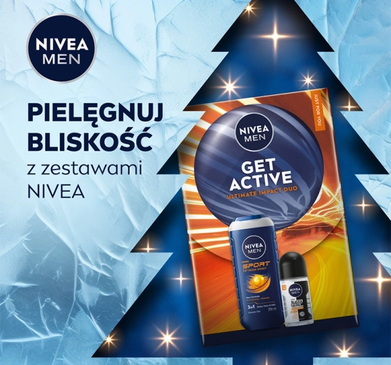 NIVEA MEN Get Active Geschenkset für Männer Duschgel + Antitranspirant Roll-on