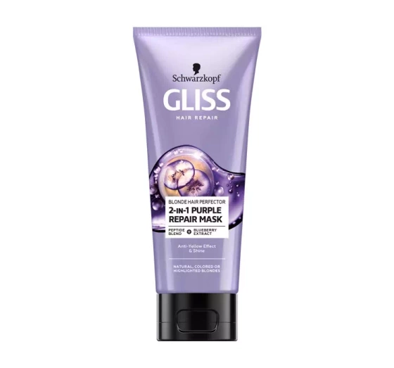  GLISS BLOND HAIR MASKE FÜR NATÜRLICHES, GEFÄRBTES UND AUFGEHELLTES  HAAR 