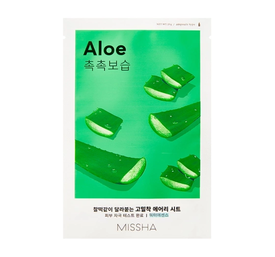 Missha Airy Fit Sheet Mask Aloe Feuchtigkeitsspendend-elastizitätsfördernde Tuchmaske 19ml