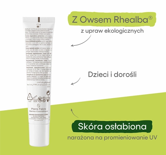 A-Derma Epitheliale A.H Ultra schützende regenerierende Creme SPF 50+ 40ml