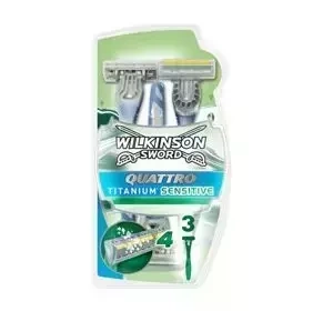 WILKINSON SWORD QUATTRO TITANIUM SENSITIVE EINWEGRASIERER FÜR HERREN 3 STÜCK