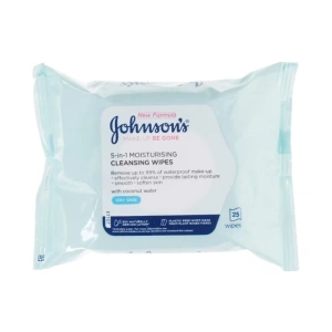 Johnson's Make-up Be Gone feuchtigkeitsspendende Abschminktücher 5in1 5w1 Dry Skin 25Stk