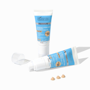 Bielenda Professional Supremelab Hydra Glow schützende Hydro-Gesichtscreme mit CC-Tönungsformel SPF50 40 ml