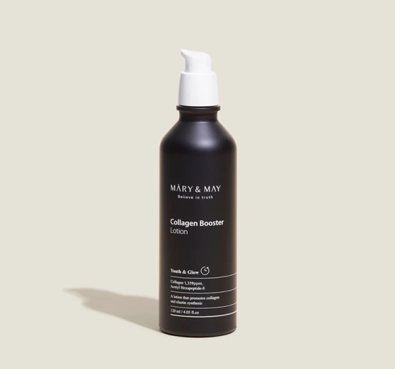 Kliknij na zdjęcie, aby je powiększyć Mary&May Collagen Booster Lotion – Anti-Falten-Gesichtslotion mit Kollagen, 120 ml