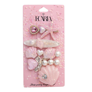eCarla – Set mit Haarspangen im Sommer- und Meeresdesign SP456, 5 Stück