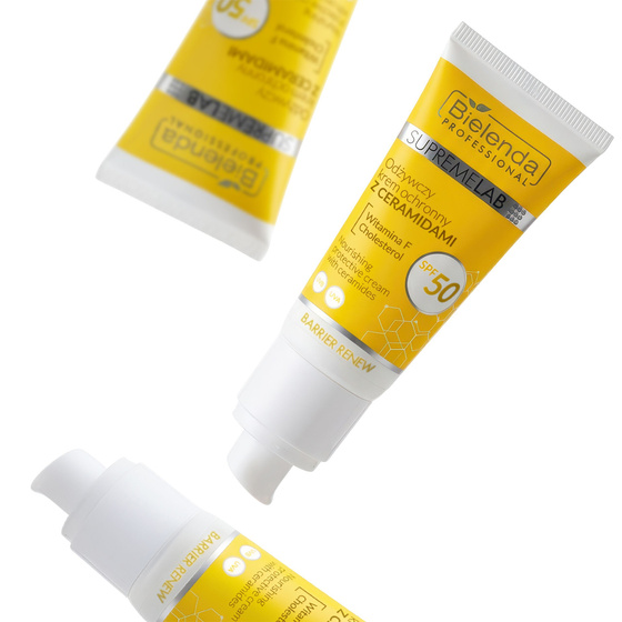 Bielenda Professional Supremelab Barrier Renew – pflegende Schutzcreme mit Ceramiden, LSF 50, 40 ml