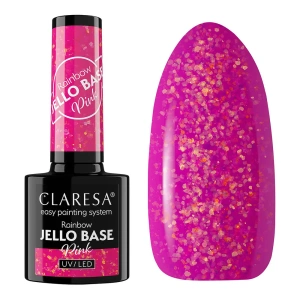 Claresa Rainbow Jello Base – Hybrid-Grundierung für die Nägel, Pink, 5 g