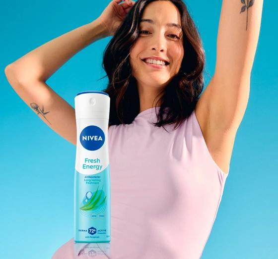 Kliknij na zdjęcie, aby je powiększyć NIVEA Fresh Energy Antitranspirant-Spray 150 ml