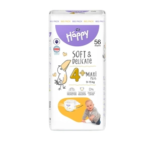 Bella Baby Happy Soft & Delicate 4+ Maxi Plus 9-15kg Windeln 56 Stück