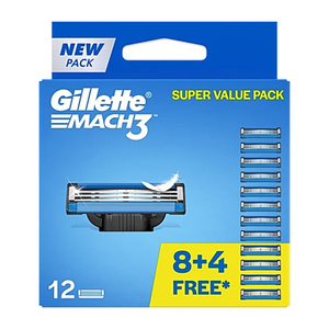 Gillette Mach3 Rasierklingen für Herren, 12 Stück