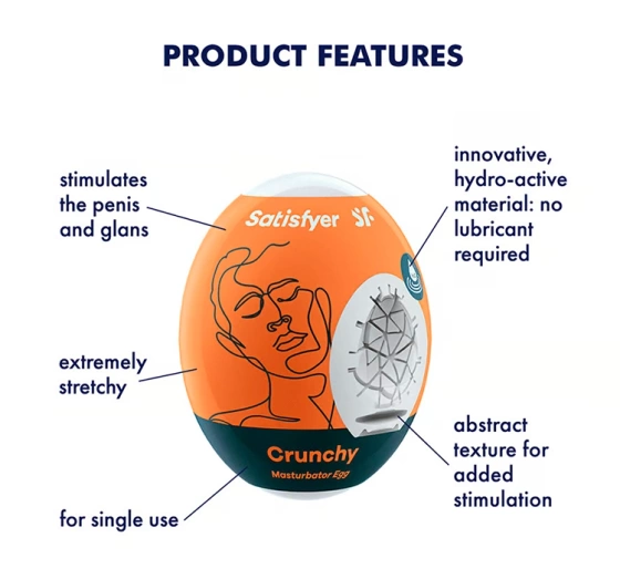 Satisfyer Masturbator Egg – Masturbationsei „Crunchy“