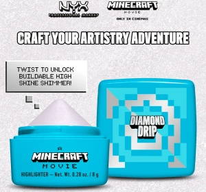 NYX Professional Makeup × A Minecraft Movie Cremiger Highlighter 02 Diamond Drip 8 g